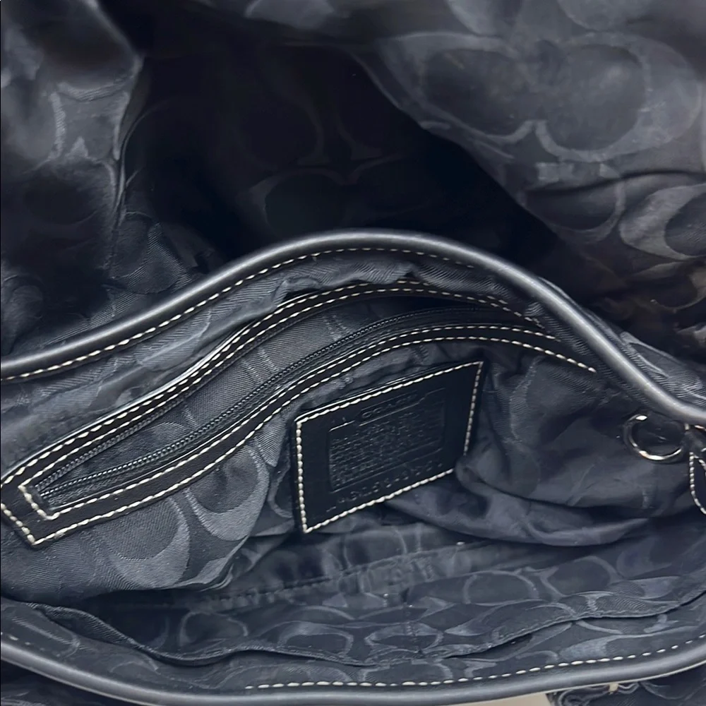 Coach Y2K Soho Buttery Soft Double Pocket Buckle Hobo Shoulder Bag Black 3653 - Picture 10 of 15